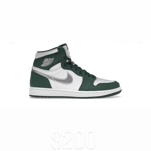 Retro Jordan 1 High - Green, White, and Gra
